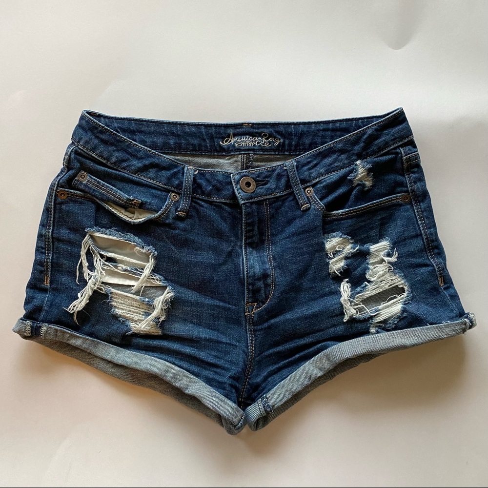 American Rag Cie Destroyed Denim Shorts